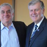 An alumnus with T.Haas